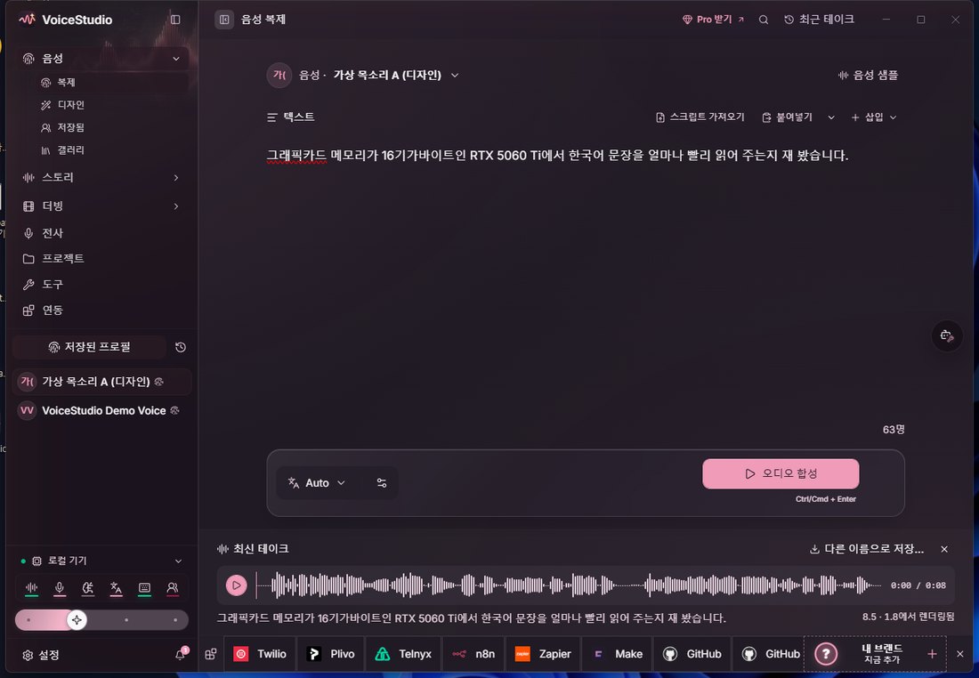 복제한 가상 목소리로 만든 한국어 문장