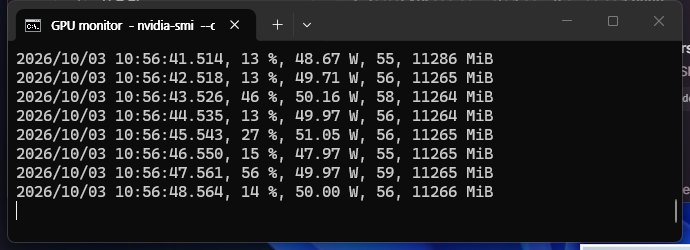VoxCPM2로 긴 문단을 만드는 동안의 nvidia-smi 출력