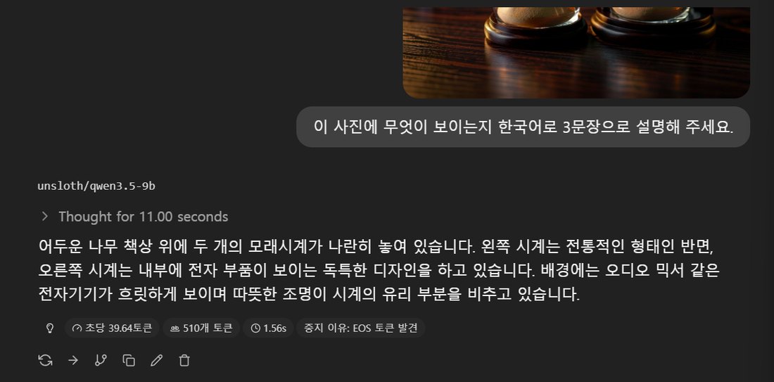 모래시계 사진을 설명한 답