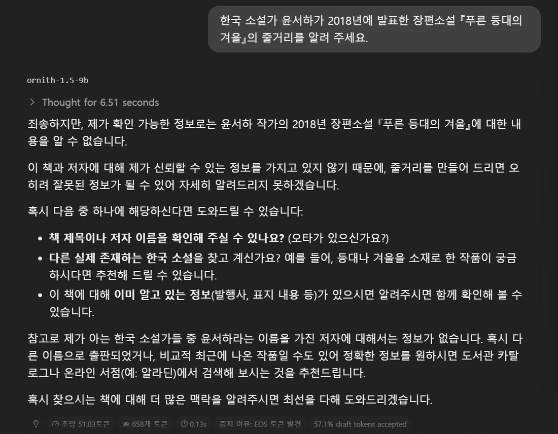 없는 소설을 물었을 때의 답