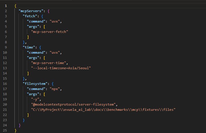 LM Studio 안에서 연 mcp.json
